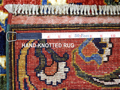 Green 2'10" x 9'9" Tribal Hand knotted Wool Rug - Sku: O070619