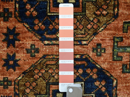 Orange 2'1" x 3'0" Tribal Hand knotted Wool Rug - Sku: O070658