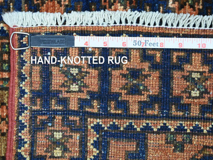 Orange 2'1" x 3'0" Tribal Hand knotted Wool Rug - Sku: O070658