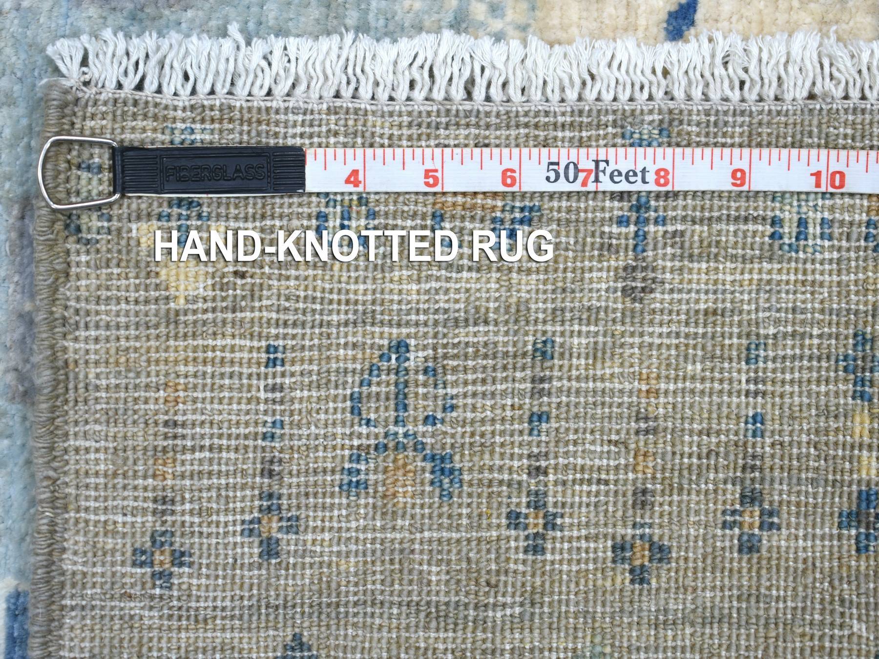 Gabbeh Tribal & Geometric hand-knotted wool rug in Gray, 4' x 5'9" — SKU O070699 (view 6)