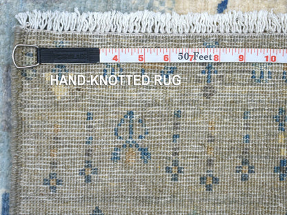 Gabbeh Tribal & Geometric hand-knotted wool rug in Gray, 4' x 5'9" — SKU O070699 (view 6)