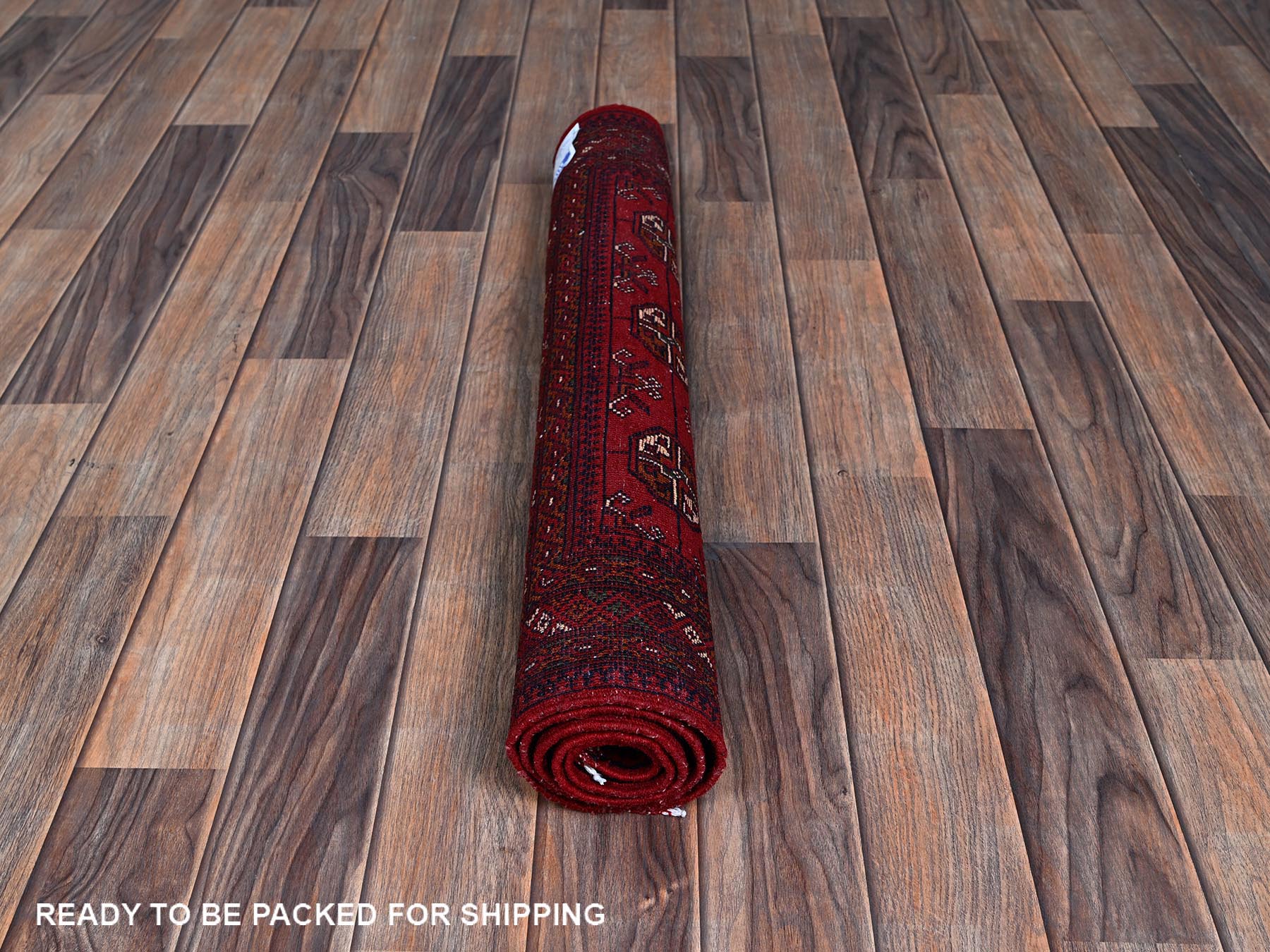 Tribal & Geometric hand-knotted wool rug in Red, 2'9" x 4'1" — SKU O0706 (view 5)