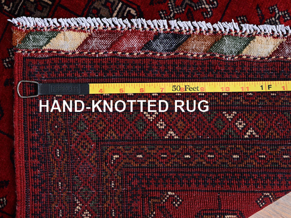 Tribal & Geometric hand-knotted wool rug in Red, 2'9" x 4'1" — SKU O0706 (view 7)