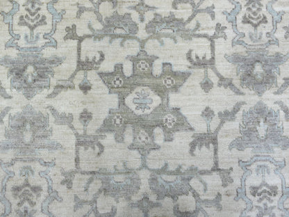 Ivory 8'1" x 10'0" Oushak And Peshawar Hand knotted Wool Rug - Sku: O070860