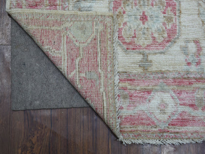Oushak Oushak hand-knotted wool runner in Ivory & Red, 2'9" x 12'3" — SKU O070890 (view 2)