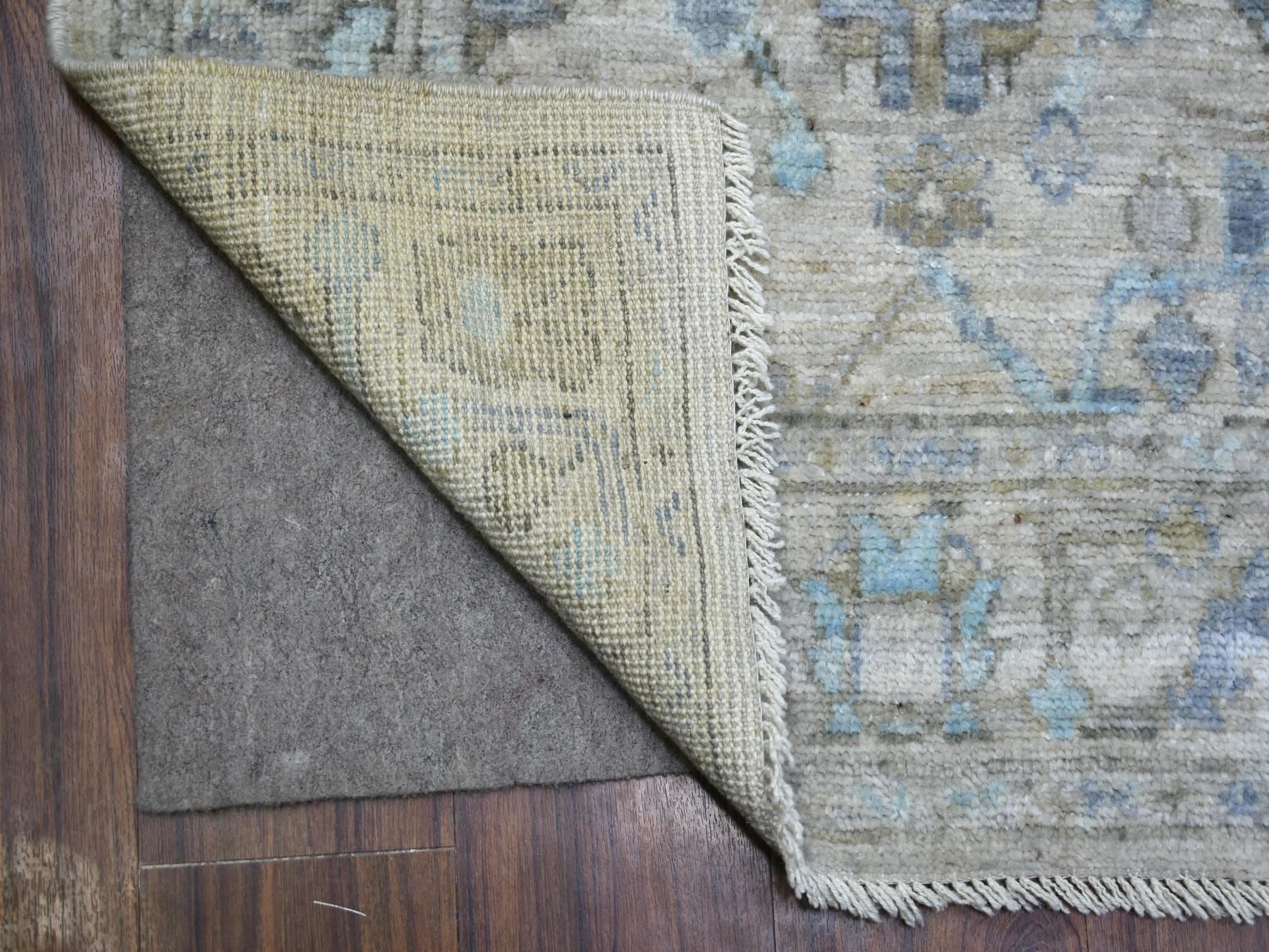 Oushak Oushak hand-knotted wool runner in Gray, 2'9" x 15'1" — SKU O070892 (view 2)