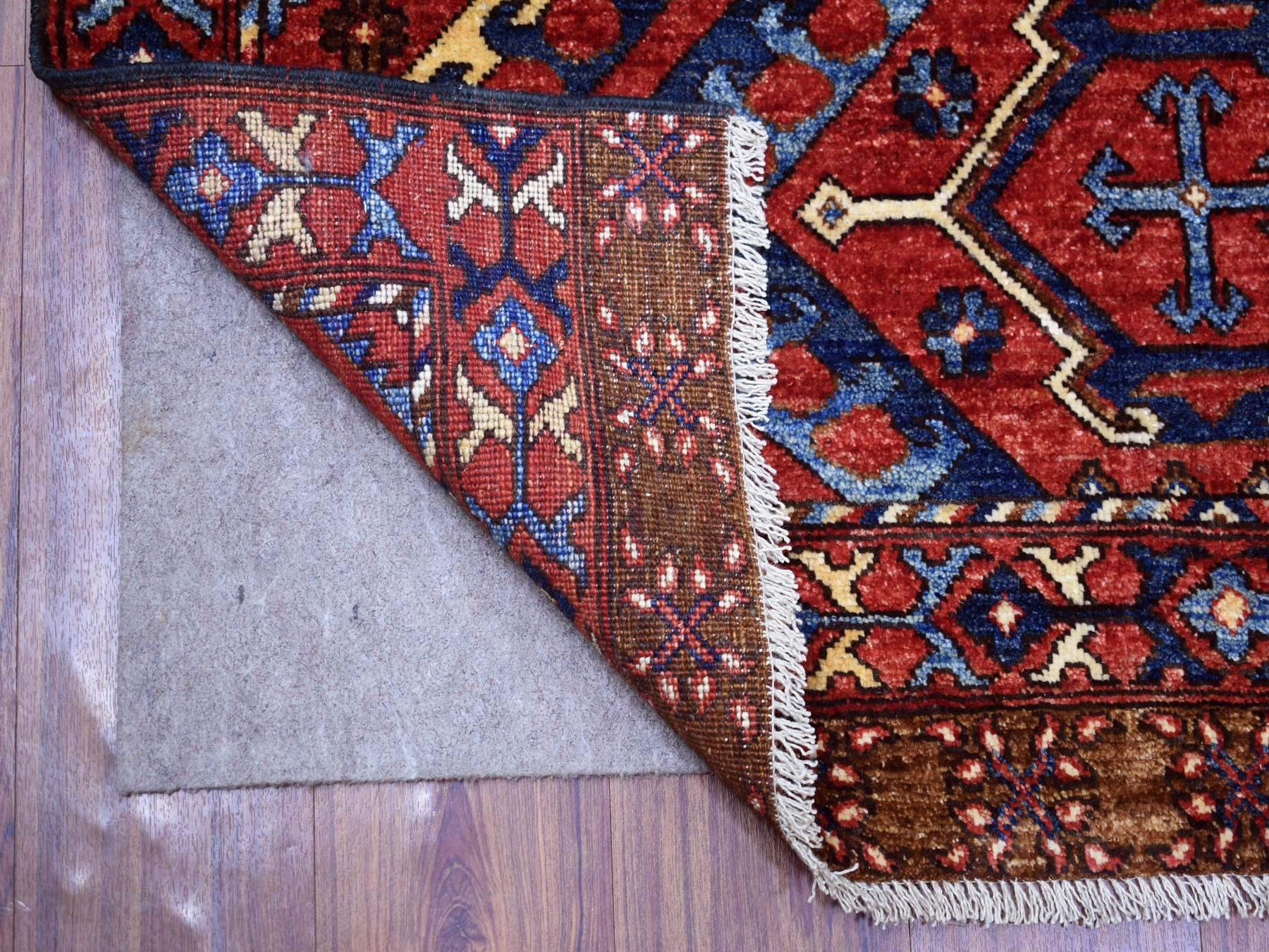 Ersari Tribal & Geometric hand-knotted wool rug in Red, 4'1" x 6' — SKU O070917 (view 2)
