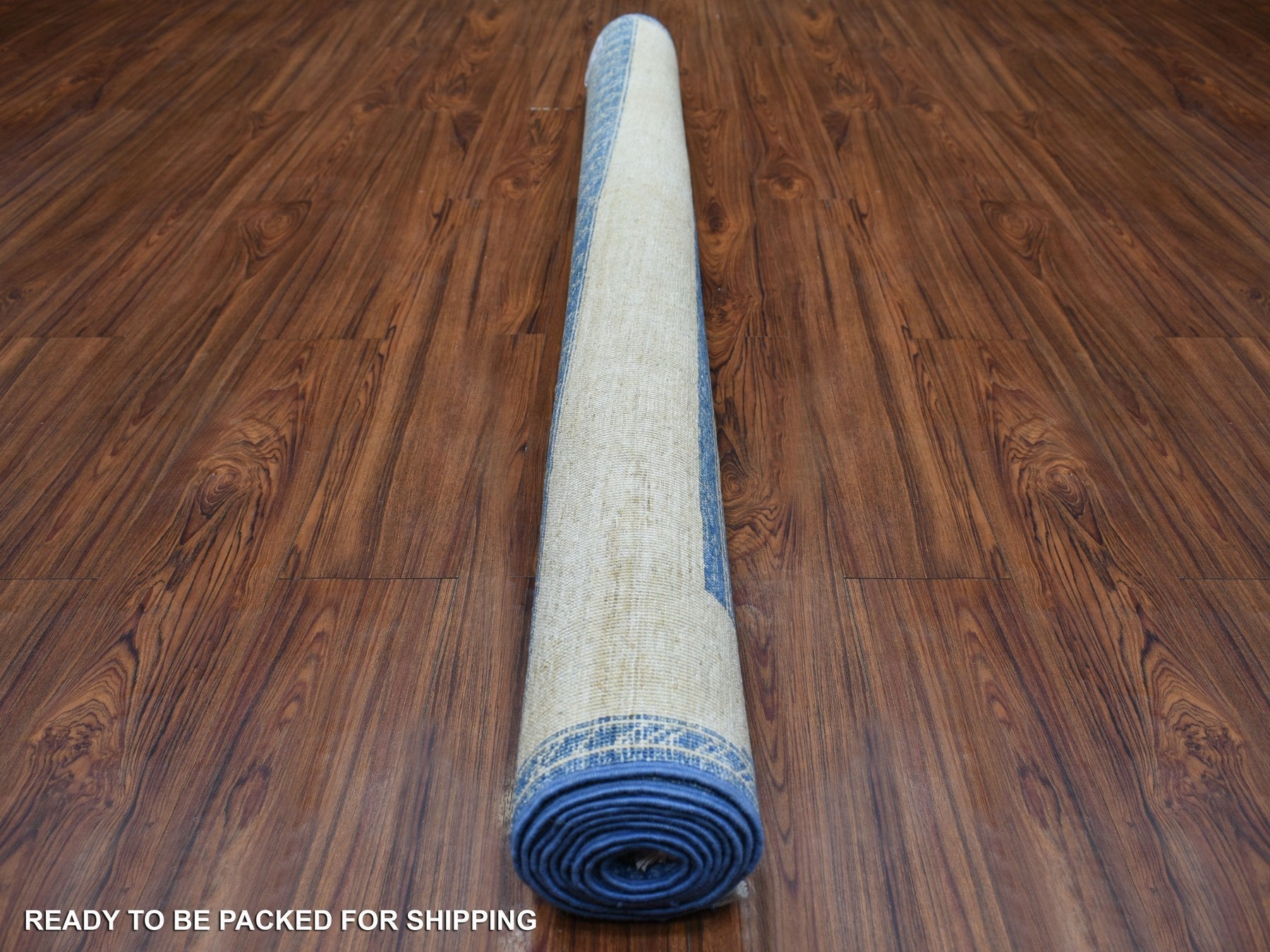 Peshawar Oushak hand-knotted wool rug in Blue, 5'10" x 8'9" — SKU O070934 (view 5)
