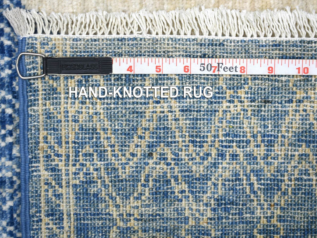 Peshawar Oushak hand-knotted wool rug in Blue, 5'10" x 8'9" — SKU O070934 (view 7)