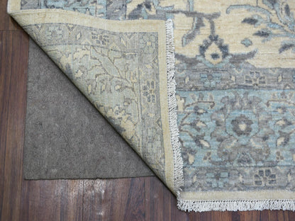 Ivory 6'2" x 8'9" Oushak And Peshawar Hand knotted Wool Rug - Sku: O070943