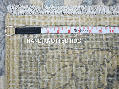 Ivory 6'2" x 8'9" Oushak And Peshawar Hand knotted Wool Rug - Sku: O070943