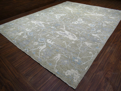 Oushak Oushak hand-knotted wool rug in Green, 12'1" x 15'5" — SKU O070999 (view 3)
