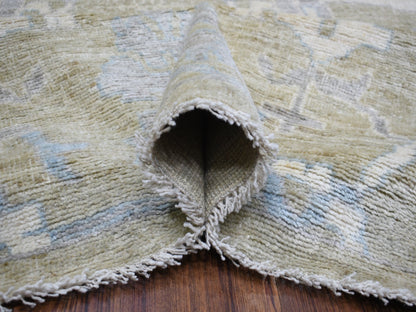Oushak Oushak hand-knotted wool rug in Green, 12'1" x 15'5" — SKU O070999 (view 5)