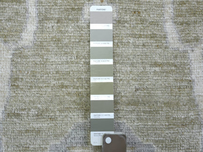 Oushak Oushak hand-knotted wool rug in Green, 12'1" x 15'5" — SKU O070999 (view 7)