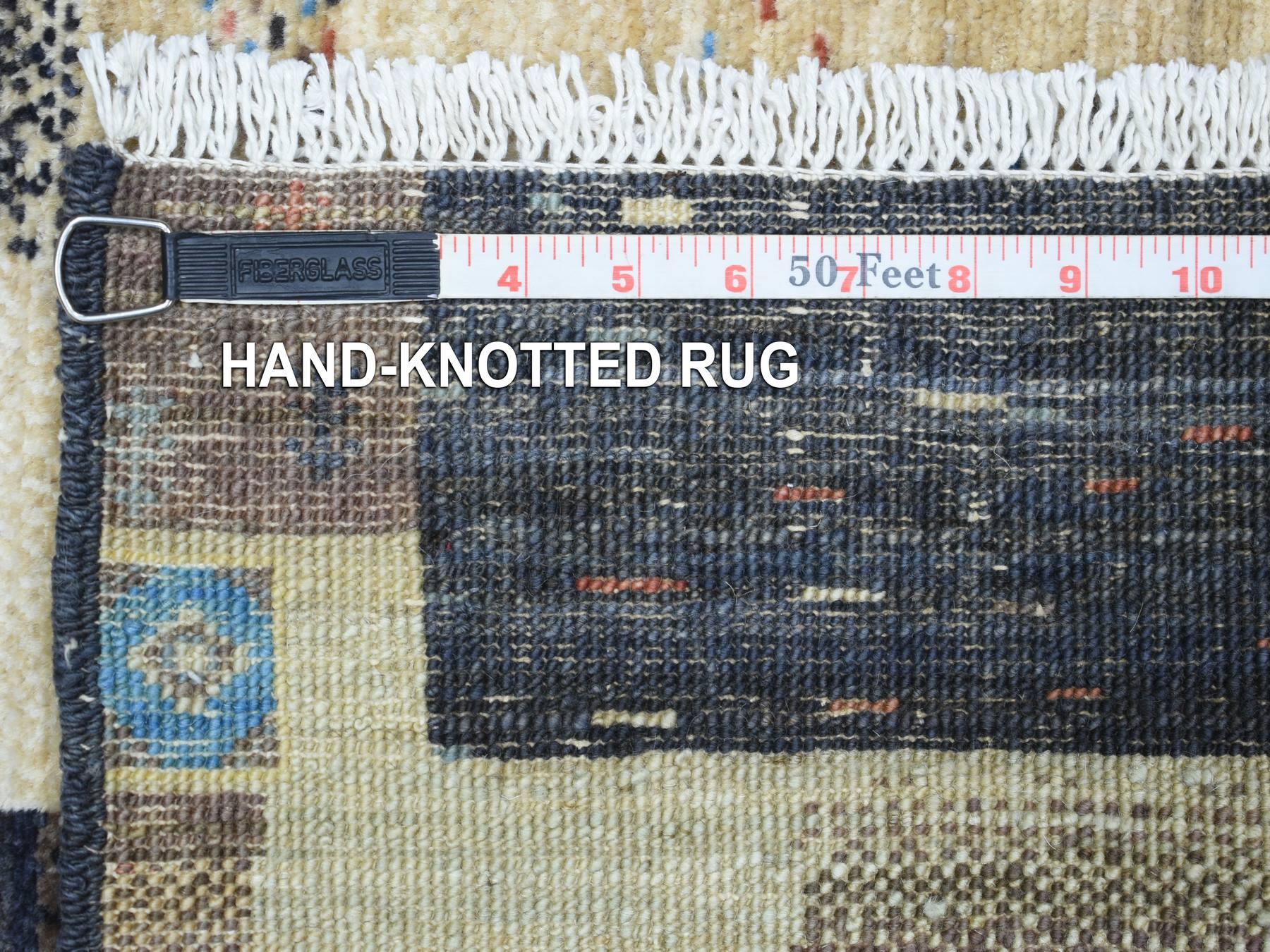 Gabbeh Tribal & Geometric hand-knotted wool rug in Black, 3'1" x 5' — SKU O071031 (view 6)