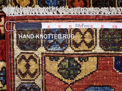 Red 1'10" x 3'0" Tribal Hand knotted Wool Rug - Sku: O071048