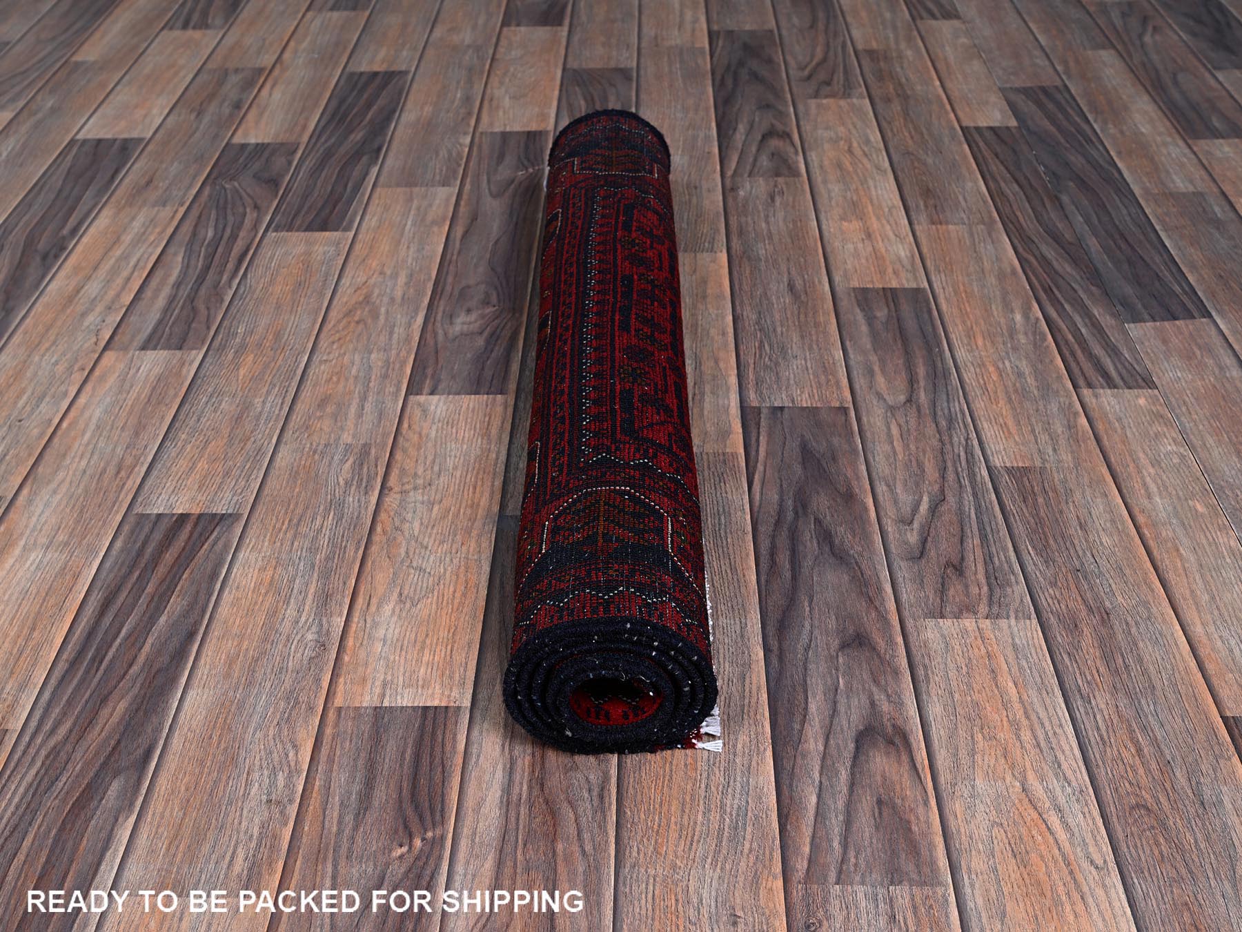 Tribal Tribal & Geometric hand-knotted wool rug in Red, 2'7" x 4'2" — SKU O0710 (view 5)