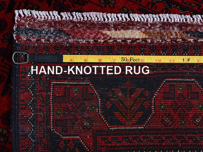 Tribal Tribal & Geometric hand-knotted wool rug in Red, 2'7" x 4'2" — SKU O0710 (view 7)