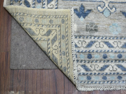 Grey 6'2" x 8'7" Tribal & Geometric Hand knotted Wool Rug - Sku: O071125