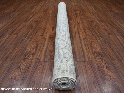Tribal & Geometric hand-knotted wool rug in Gray, 6'2" x 8'7" — SKU O071125 (view 5)
