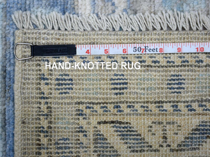 Grey 6'2" x 8'7" Tribal & Geometric Hand knotted Wool Rug - Sku: O071125