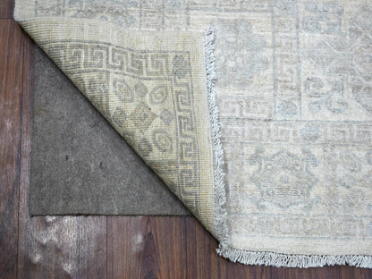Ivory 4'1" x 5'9" Oushak And Peshawar Hand knotted Wool Rug - Sku: O071259