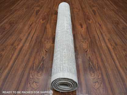 Ivory 4'1" x 5'9" Oushak And Peshawar Hand knotted Wool Rug - Sku: O071259