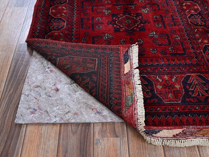 Tribal Tribal & Geometric hand-knotted wool rug in Red, 2'7" x 4'5" — SKU O0712 (view 3)