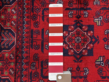 Tribal Tribal & Geometric hand-knotted wool rug in Red, 2'7" x 4'5" — SKU O0712 (view 4)