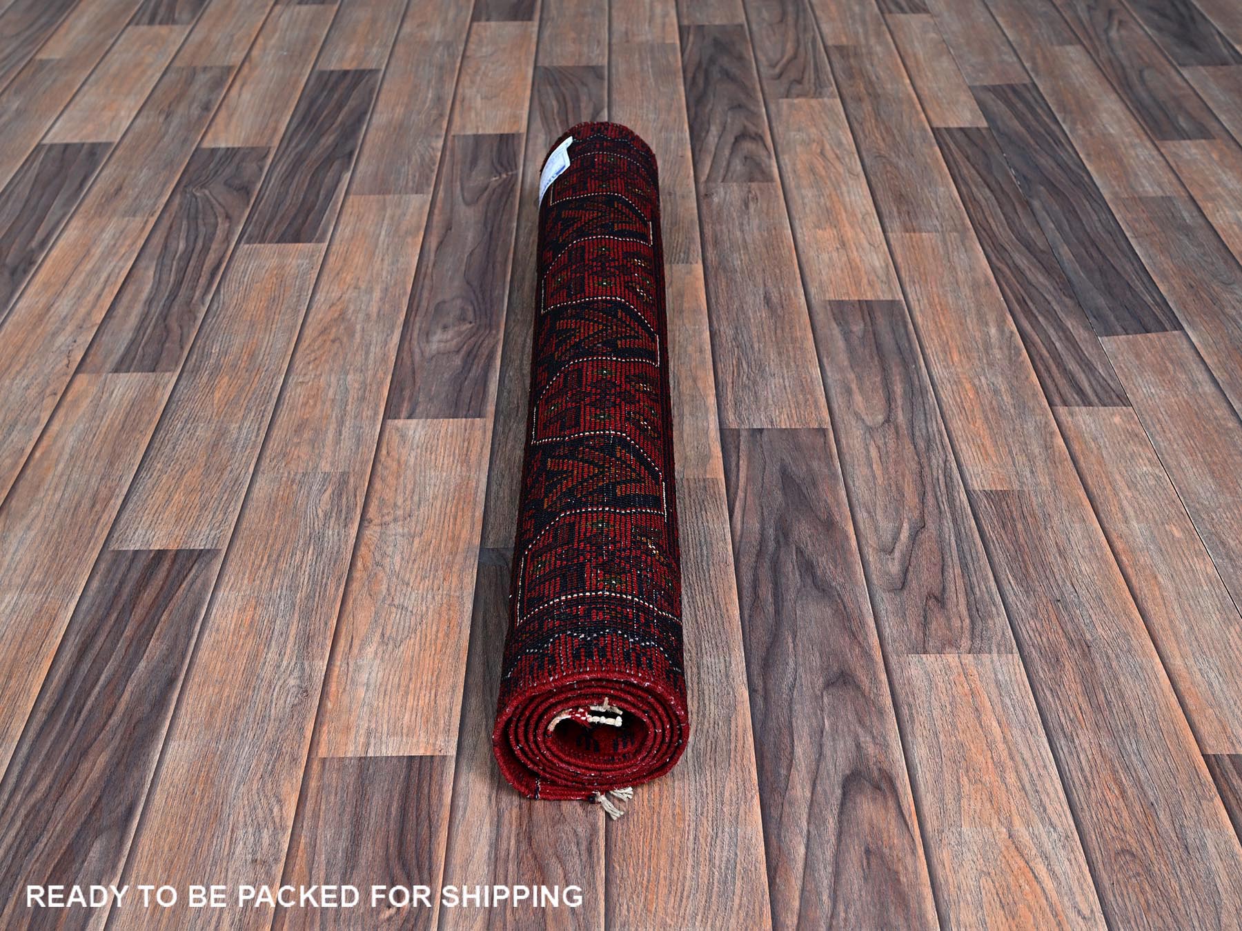 Tribal Tribal & Geometric hand-knotted wool rug in Red, 2'7" x 4'5" — SKU O0712 (view 5)