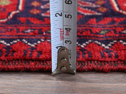 Tribal Tribal & Geometric hand-knotted wool rug in Red, 2'7" x 4'5" — SKU O0712 (view 6)