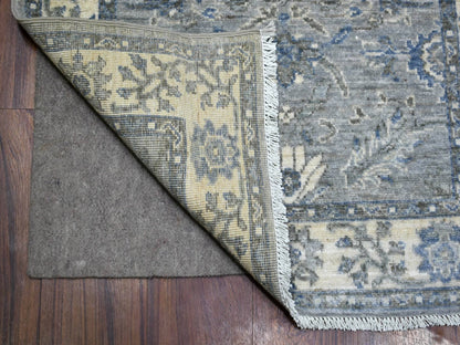 Mahal Oushak hand-knotted wool runner in Gray & Ivory, 2'7" x 13'1" — SKU O071304 (view 2)
