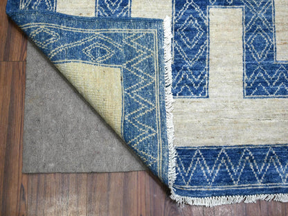 Oushak hand-knotted wool rug in Blue & Denim Blue, 9'2" x 11'9" — SKU O071348 (view 5)