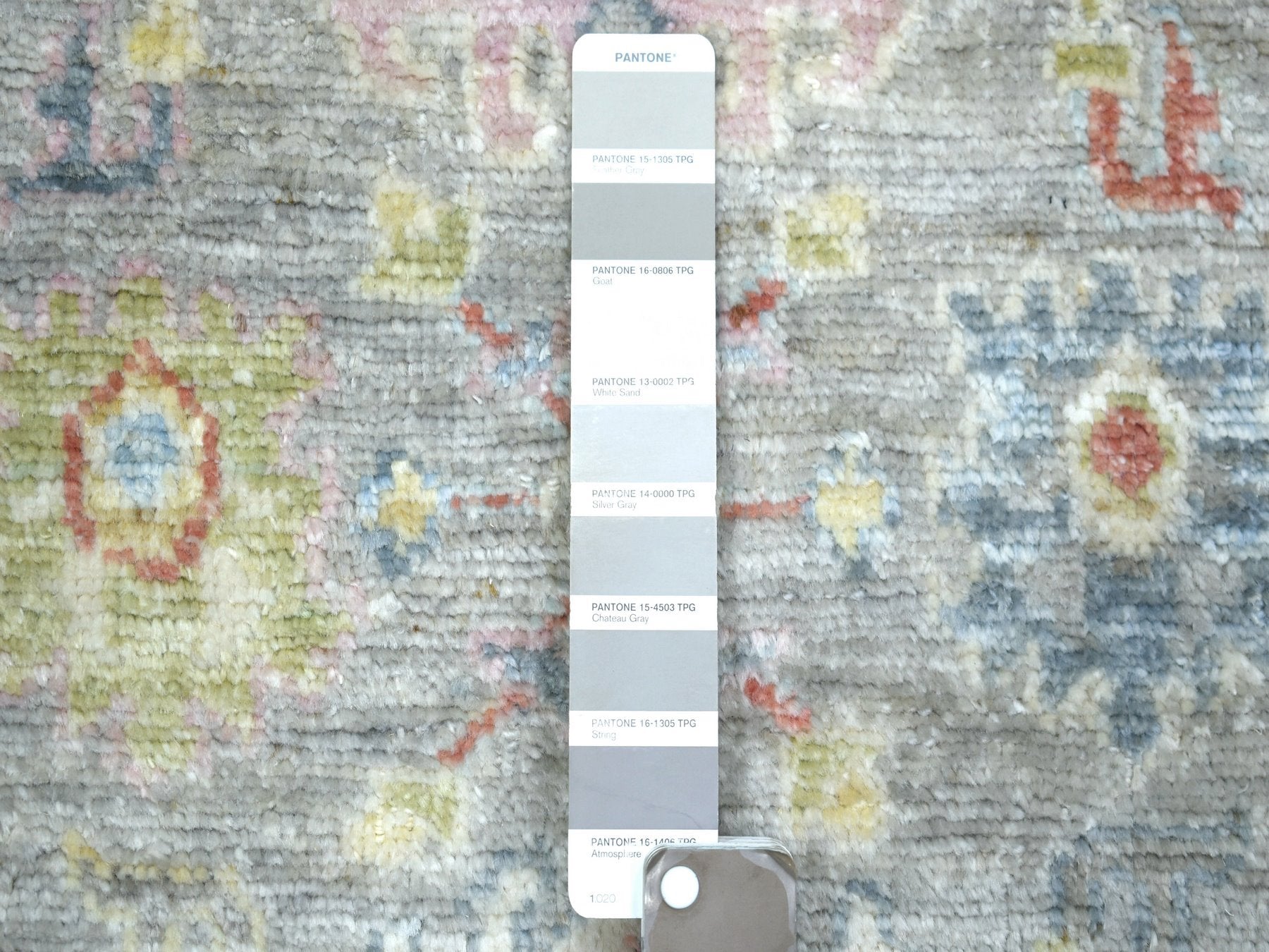 Oushak hand-knotted wool runner in Gray, 2'6" x 9'5" — SKU O071418 (view 3)