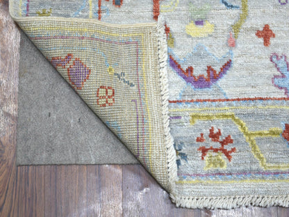 Oushak hand-knotted wool runner in Gray, 2'5" x 9'8" — SKU O071424 (view 2)