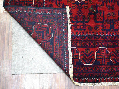 Red 5'5" x 7'8" Tribal Hand knotted Wool Rug - Sku: O071450