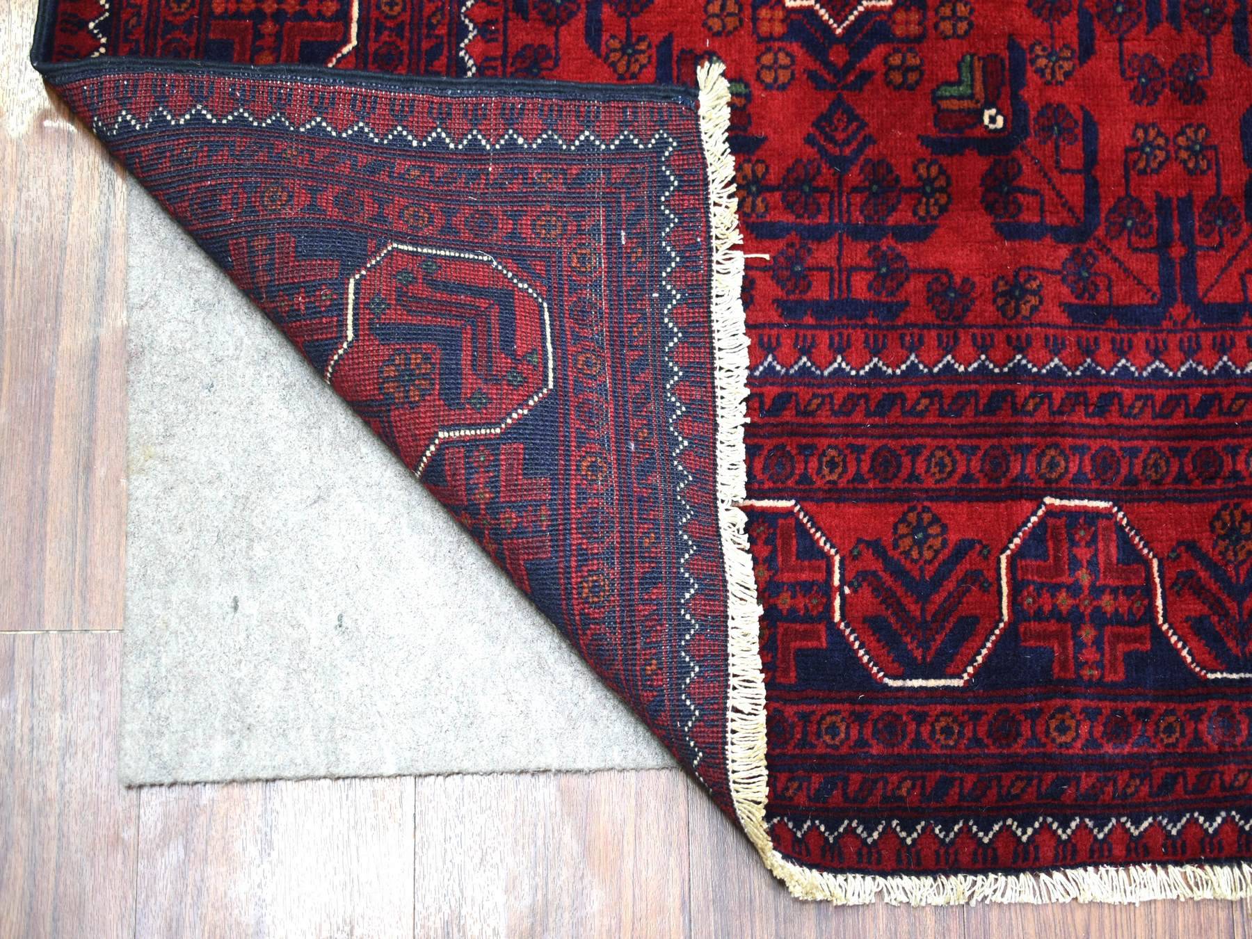 Tribal & Geometric hand-knotted wool rug in Red, 5'5" x 7'8" — SKU O071450 (view 2)