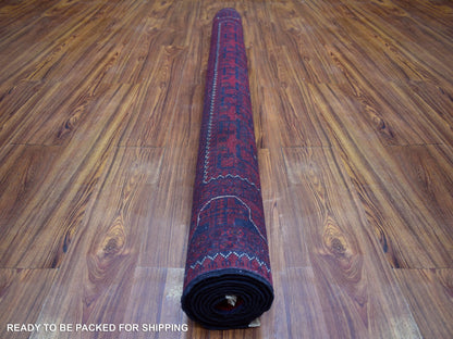 Red 5'5" x 7'8" Tribal Hand knotted Wool Rug - Sku: O071450