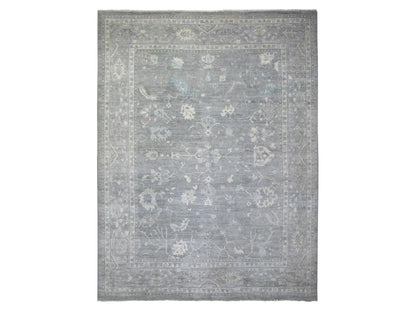 Oushak Oushak hand-knotted wool rug in Gray, 12' x 15'2" — SKU O071479