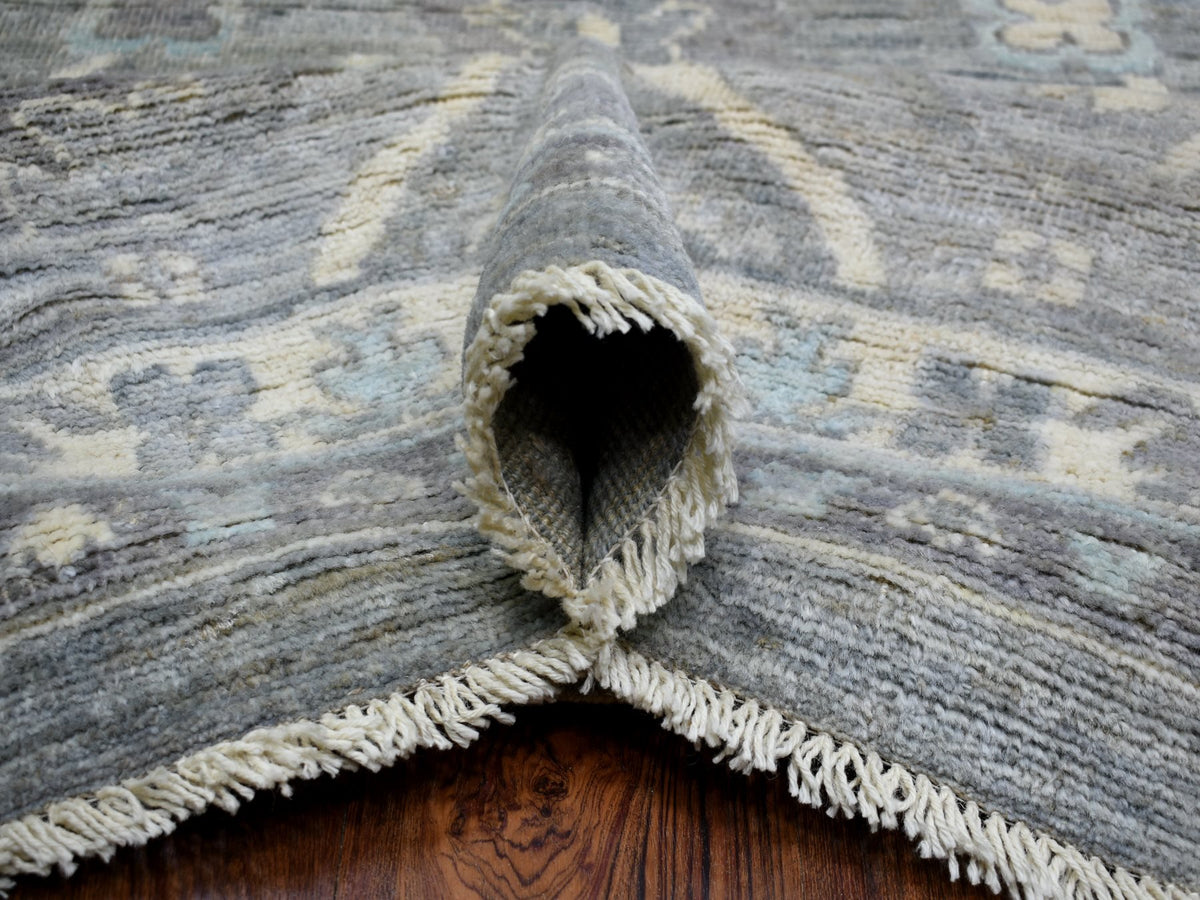 Oushak Oushak hand-knotted wool rug in Gray, 12' x 15'2" — SKU O071479 (view 5)