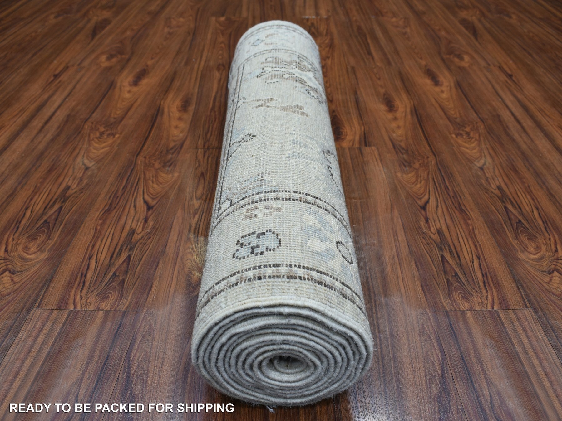 Oushak hand-knotted wool runner in Gray, 2'10" x 13'9" — SKU O071499 (view 4)