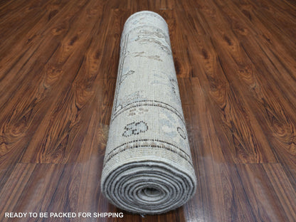 Oushak hand-knotted wool runner in Gray, 2'10" x 13'9" — SKU O071499 (view 4)