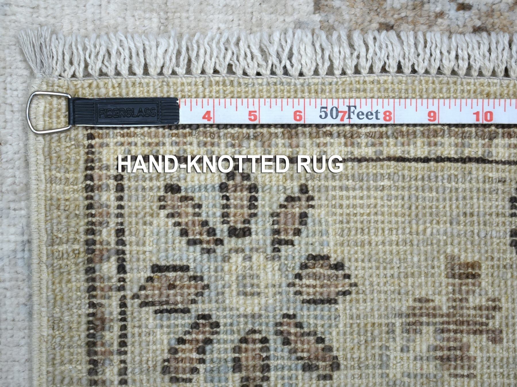 Oushak hand-knotted wool runner in Gray, 2'10" x 13'9" — SKU O071499 (view 6)