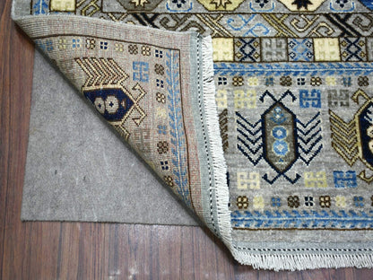 Grey 8'3" x 10'0" Tribal & Geometric Hand knotted Wool Rug - Sku: O071549