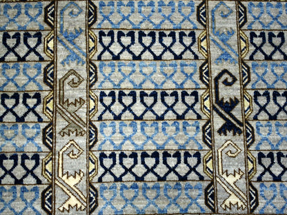 Grey 8'3" x 10'0" Tribal & Geometric Hand knotted Wool Rug - Sku: O071549