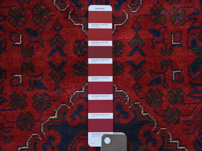 Red 2'9" x 12'5" Tribal Hand knotted Wool Rug - Sku: O071568