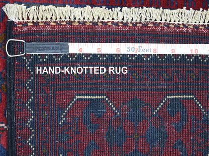 Red 2'9" x 12'5" Tribal Hand knotted Wool Rug - Sku: O071568