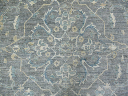 Peshawar Oushak hand-knotted wool rug in Gray, 12' x 14'6" — SKU O071597 (view 8)