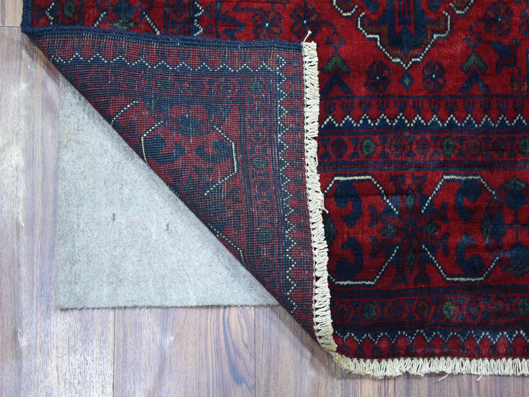 Tribal & Geometric hand-knotted wool rug in Red, 2'9" x 4'3" — SKU O071780 (view 2)