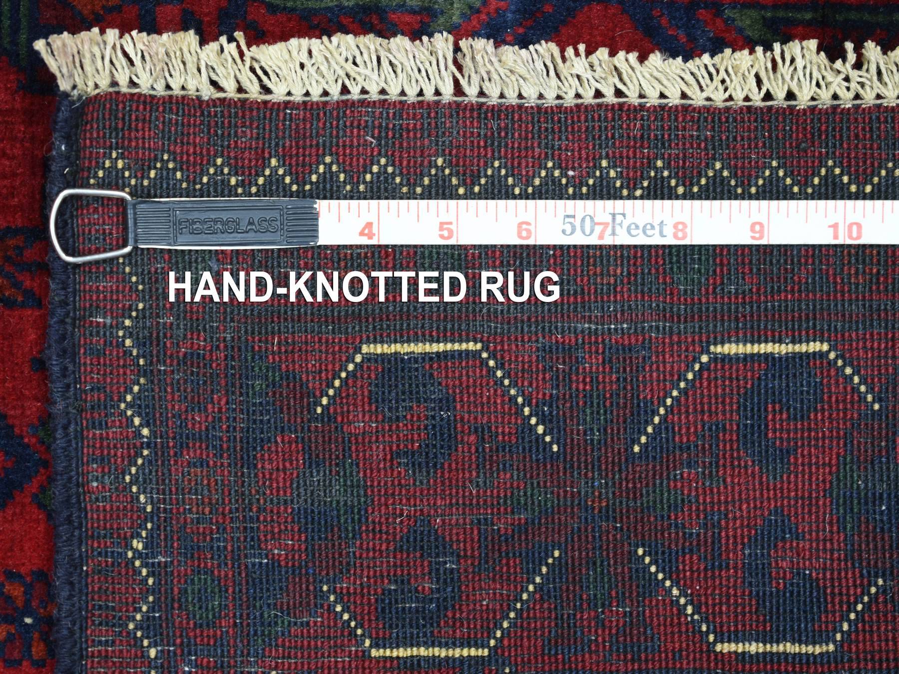 Tribal & Geometric hand-knotted wool rug in Red, 2'9" x 4'3" — SKU O071780 (view 6)